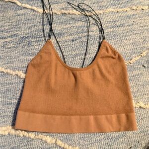 Women's Tan Spaghetti Strap Top